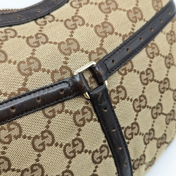 Gucci Monogram GG Web Reigns Small Shoulder Hobo Bag - Picture 8 of 14